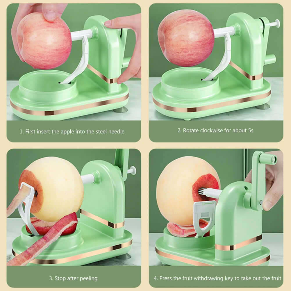 Apple Peeler Multifunction Rotary Fruit Peeler Manual Fruit Apple Peeler Machine with Cutting Apple Slicer Kitchen Gadgets Tools