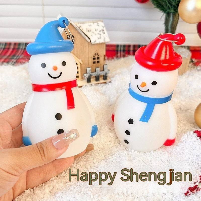 Christmas Decorations Snowman Small Night Lamp Luminous Small Ornaments