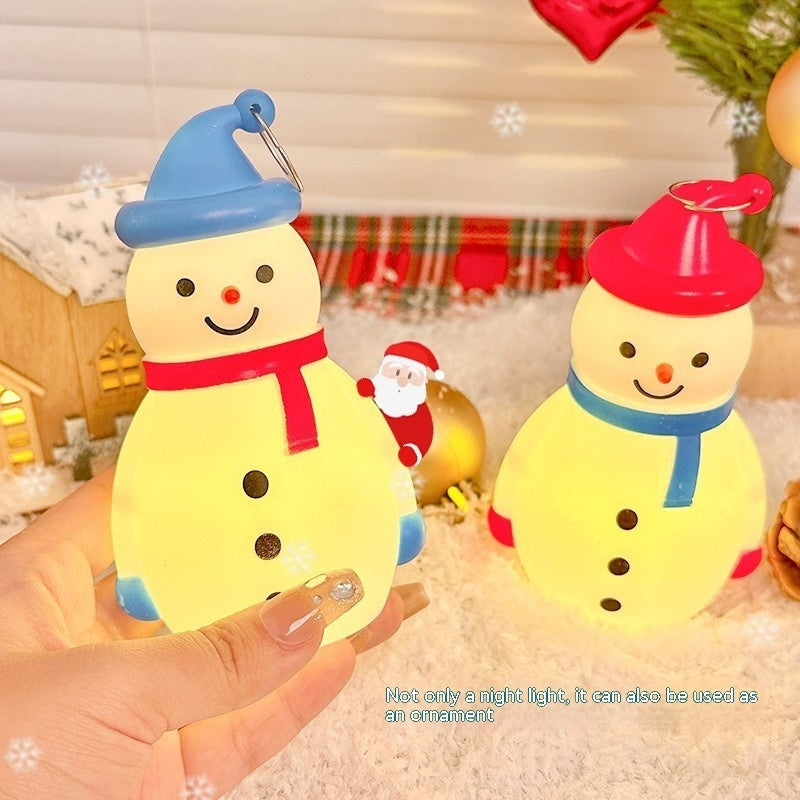 Christmas Decorations Snowman Small Night Lamp Luminous Small Ornaments