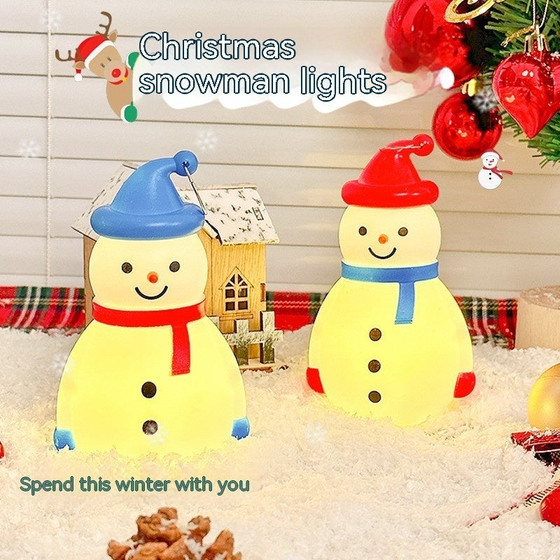 Christmas Decorations Snowman Small Night Lamp Luminous Small Ornaments