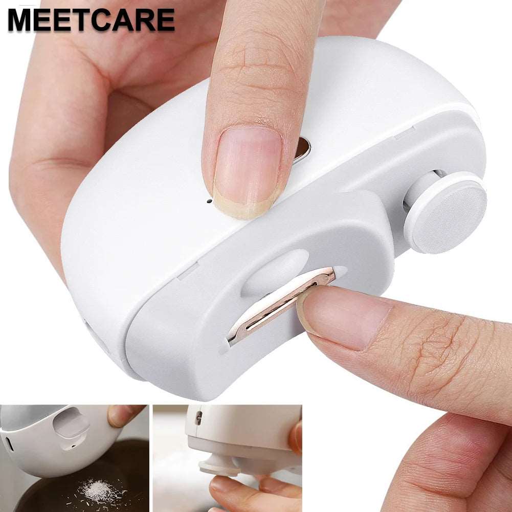 Electric Nail Clipper Portable 2 in 1 Mini Automatic Nail Grinder for Adult Child Electric Grind Polishing Manicure Cutter Tool