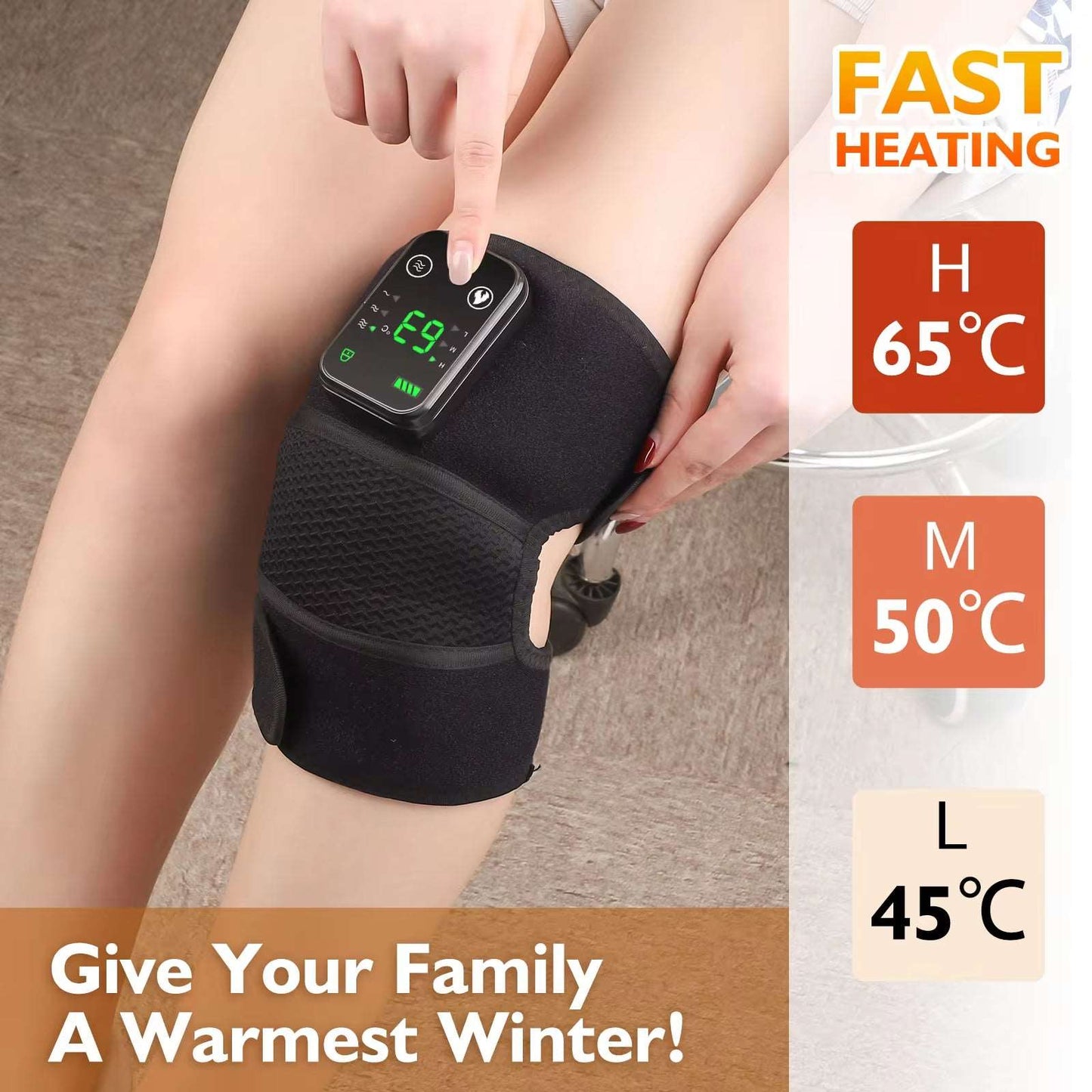 "Rechargeable Electric Shoulder Massager with Heating, Vibration, and Hot Compress"