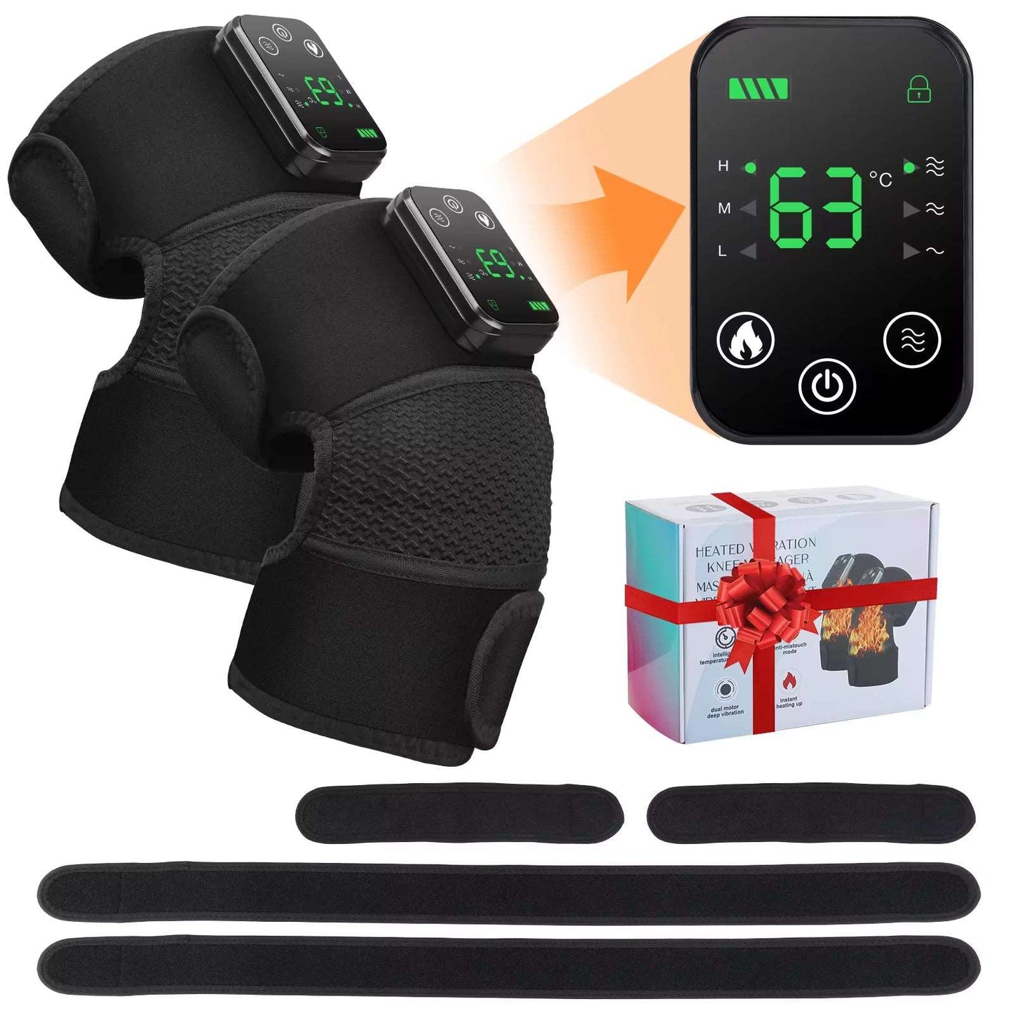 "Rechargeable Electric Shoulder Massager with Heating, Vibration, and Hot Compress"